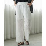 オフホワイト | コットンレース イージーパンツ レディース | mili an deni