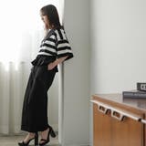 ウエストレイヤードワイドパンツ レディース フリルウエスト | mili an deni | 詳細画像20 