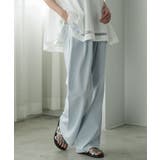 サックス | シャイニードット イージーパンツ レディース | mili an deni