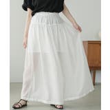 オフホワイト | シアーギャザーワイドパンツ シアーパンツ レディース | mili an deni