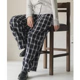 ブラック | チェックパンツ レディース ワイドパンツ | mili an deni