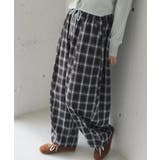 ブラウン | チェックパンツ レディース ワイドパンツ | mili an deni