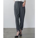 スミクロ | フロントスリットテーパード パンツ ロング丈 | mili an deni
