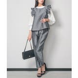 グレー | レディース ドットセットアップ 上下セット | mili an deni