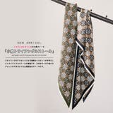 小紋柄トライアングルストール シルクタッチ 大きめ | mili an deni | 詳細画像2 