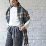 チェック起毛ストール ウール 大きめストール | mili an deni | 詳細画像10 