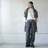 チェック起毛ストール ウール 大きめストール | mili an deni | 詳細画像11 