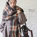 チェック起毛ストール ウール 大きめストール | mili an deni | 詳細画像12 