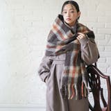 チェック起毛ストール ウール 大きめストール | mili an deni | 詳細画像13 
