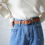 オーバルベルト フェイクレザー ラウンドバックル | mili an deni | 詳細画像9 