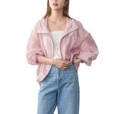 ピンク | フード付きボリュームマウンテンパーカー マンパー パーカー | mili an deni