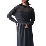 ブラック | レディース トップス パワーネット切替トップス | mili an deni