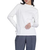 オフホワイト | レディース トップス ギャザーネックテレコリブトップス | mili an deni