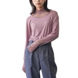 Mピンク | レディース トップス ギャザーネックレース切替トップス | mili an deni