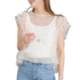 アイボリー | チュールフリルトップス ベスト 肩フリル | mili an deni