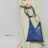 ネイビー | パール付き三角ショルダーバッグ バッグ 鞄 | mili an deni