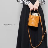 マスタード | 編み込みバケツ型ハンドバッグ バッグ 鞄 | mili an deni