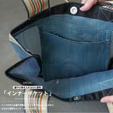 スクウェア刺繍ロゴビニールトート トートバッグ マルチストライプハンドル | mili an deni | 詳細画像4 