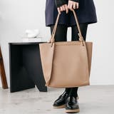 ポーチ付きフェイクレザートートバッグ ハンドバッグ ポーチセット | mili an deni | 詳細画像17