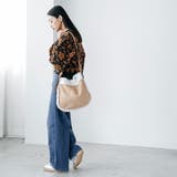 フェイクムートンポーチ付きショルダーバッグ ハンドバッグ ベルト調整可能 | mili an deni | 詳細画像10 