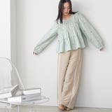 ワイドパンツ レディース サイド刺繍テープパンツ | mili an deni | 詳細画像9 