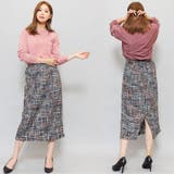 ミックスツィードタイトスカート バックスリット ミモレ丈 | mili an deni | 詳細画像13 
