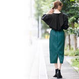 エンボス加工ダイヤ柄タイトスカート バックスリット ミモレ丈 | mili an deni | 詳細画像11