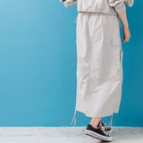 サイドドロストカーゴスカート シャーリング ロング丈 | mili an deni | 詳細画像15 