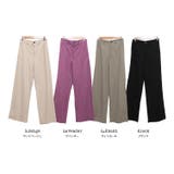 麻風ハイウエストパンツ ブーツカット ロング丈 | mili an deni | 詳細画像14