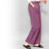 麻風ハイウエストパンツ ブーツカット ロング丈 | mili an deni | 詳細画像5
