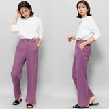 麻風ハイウエストパンツ ブーツカット ロング丈 | mili an deni | 詳細画像6