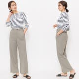 麻風ハイウエストパンツ ブーツカット ロング丈 | mili an deni | 詳細画像8