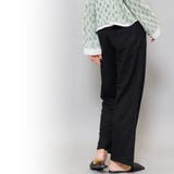 麻風ハイウエストパンツ ブーツカット ロング丈 | mili an deni | 詳細画像9