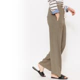 麻レーヨン縄ベルト付きワイドパンツ ブーツカット ロング丈 | mili an deni | 詳細画像6 