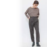 スウェードポンチハイウェストタックパンツ テーパードパンツ ロング丈 | mili an deni | 詳細画像13 