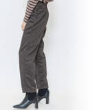 スウェードポンチハイウェストタックパンツ テーパードパンツ ロング丈 | mili an deni | 詳細画像14 