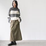 フロントジップロングスカート ミリタリースカート フレアシルエット | mili an deni | 詳細画像12