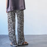 レディース ワイドパンツ ヒョウ柄セミワイドプリーツパンツ | mili an deni | 詳細画像7