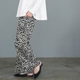 レディース ワイドパンツ ヒョウ柄セミワイドプリーツパンツ | mili an deni | 詳細画像11