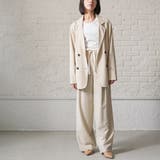 ストライプレイヤード風パンツ ワイドパンツ レディース | mili an deni | 詳細画像17 