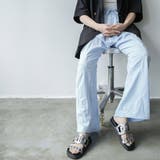 リボン刺繍ワッシャー加工イージーパンツ ロング丈 ボトムス | mili an deni | 詳細画像11 