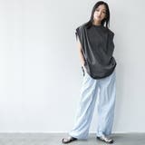 リボン刺繍ワッシャー加工イージーパンツ ロング丈 ボトムス | mili an deni | 詳細画像12 