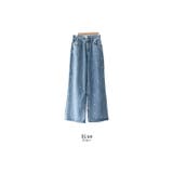 ハート刺繍デニムパンツ ロング丈 ボトムス | mili an deni | 詳細画像12