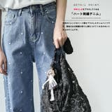 ハート刺繍デニムパンツ ロング丈 ボトムス | mili an deni | 詳細画像5