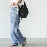 ハート刺繍デニムパンツ ロング丈 ボトムス | mili an deni | 詳細画像8