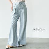 花刺繍デニムパンツ ロング丈 ボトムス | mili an deni | 詳細画像6