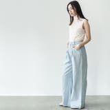 花刺繍デニムパンツ ロング丈 ボトムス | mili an deni | 詳細画像10