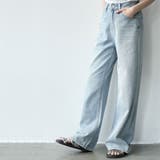 リボン刺繍デニムパンツ ロング丈 ボトムス | mili an deni | 詳細画像8