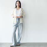 リボン刺繍デニムパンツ ロング丈 ボトムス | mili an deni | 詳細画像9