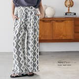 ネイティブ柄イージーワイドパンツ ロング丈 ボトムス | mili an deni | 詳細画像12 